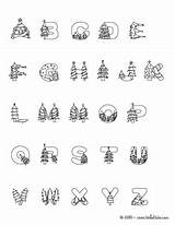 Alphabet Christmas Letters Tree Coloring Pages Color Print Worksheet Hellokids sketch template