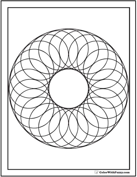 geometric shapes coloring pages circle  circles