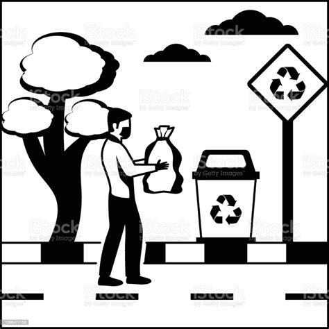 vetores de homem que remove lixo É um lixão nas ruas conceito projeto