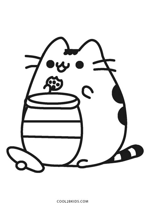 pusheen  printable coloring pages  kids cat coloring page pdmrea