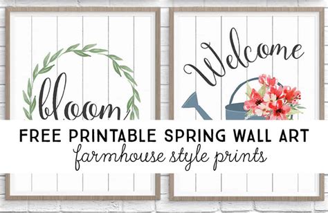 printable spring wall art farmhouse style prints fun loving families