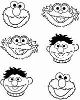 Sesame Street Coloring Pages Ernie Printable Characters Bert Face Printables Birthday Cartoon Elmo Colouring Print Clipart Sheets Muppets Cookie Monster sketch template