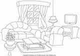 Living Room Coloring Sheet sketch template