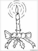Candle Coloring Pages Christmas Candles Color Online sketch template