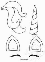 Unicorn Unicornio Horn Molde Orejas Ears Moldes Cuernos Youngandtae Gcssi Unicornios Artykuł sketch template