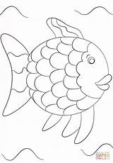 Fish Rainbow Template Coloring Popular Printable Pages sketch template