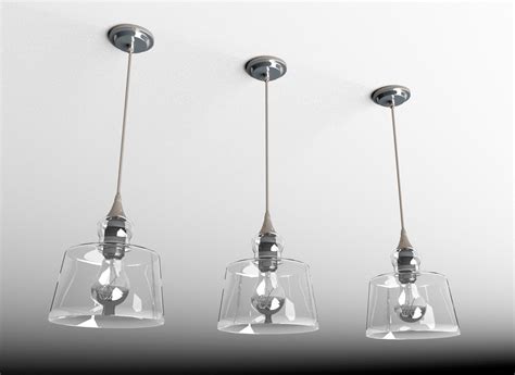 model glass suspended lamp cgtrader