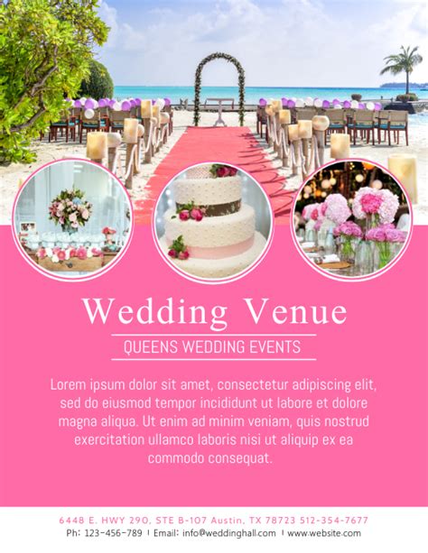 Copy Of Wedding Event Venue Flyer Template Postermywall