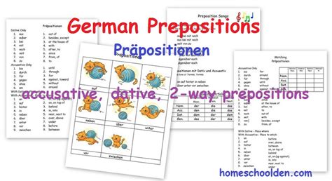 german prepositions praepositionen accusative dative