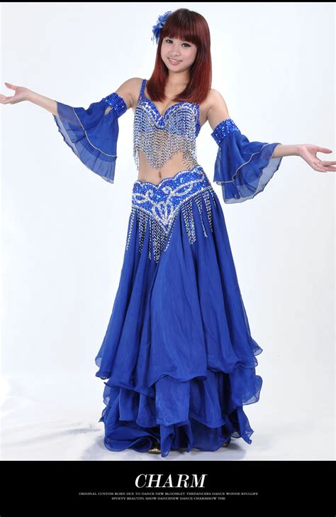 affordable professional blue belly dance costume belly dancing costumes