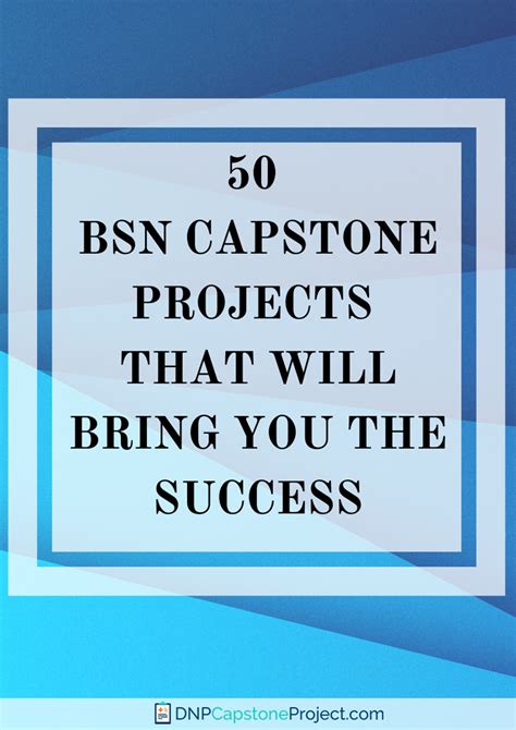 bsn nursing capstone project ideas