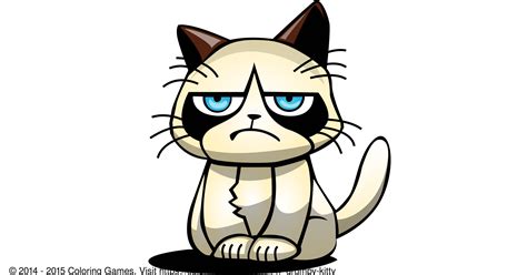 grumpy kitty coloring games  coloring pages