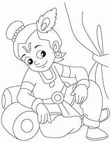 Krishna Coloring Pages Baby Drawing Bheem Lord Colouring Rest Chota Outline Kids Chhota Time Sketch Clipart Line Template Sudama Getdrawings sketch template