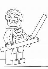 Lego Coloring Pages Nightwing Batman Super Heroes Printable Grayson Dick Wolverine Online Supercoloring Kids Color Print Hulk Powerful Colorear Ninjago sketch template