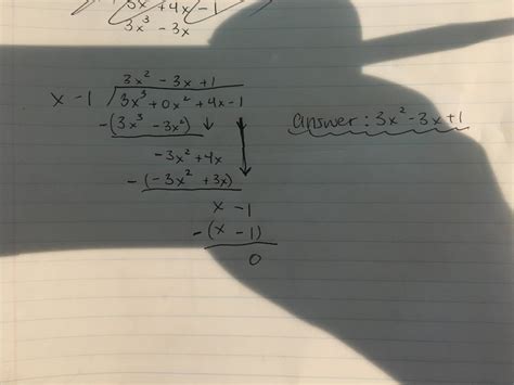 How Do You Divide 3x 3 4x 1 Div X 1 Using Long Division Socratic