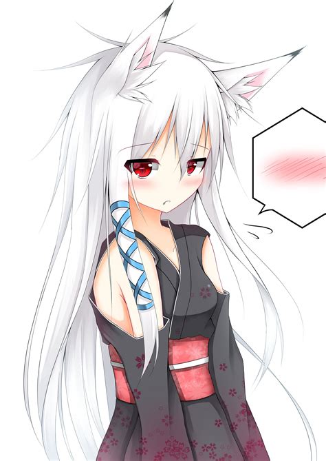 Neko Cute Anime Girl With White Hair And Red Eyes Hair Trends 2020