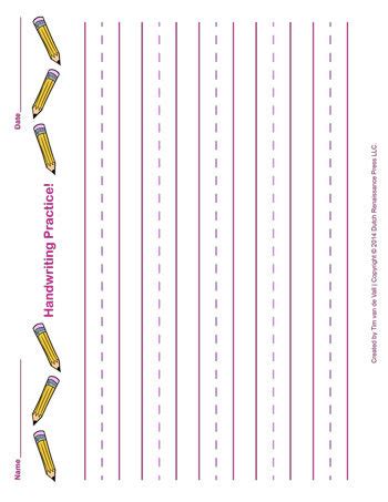 handwriting paper template  tims printables