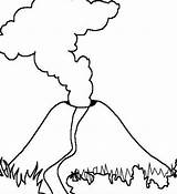 Volcan Volcano Coloring Magma Eruption Volcanes Dibujos Vulkan Netart Ausmalen Erupting Vulkane Volcán Volcanoes Volcanic sketch template