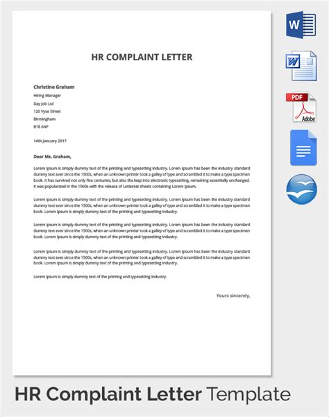 sample complaint letter  supervisor  letter template