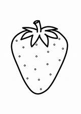 Strawberry Coloring Dibujo Para Fresa Colorear Fraise Erdbeere Coloriage Aardbei Kleurplaat Fargelegge Malvorlage Pages Bilde Printable Jordbær Edupics Template Color sketch template