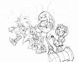 Sonic Coloring Boom Emerald Pages Drawing Getdrawings Getcolorings Gang Chaos Knuckles Want Games Wip sketch template