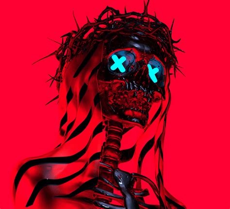 sick 666mick neon cross