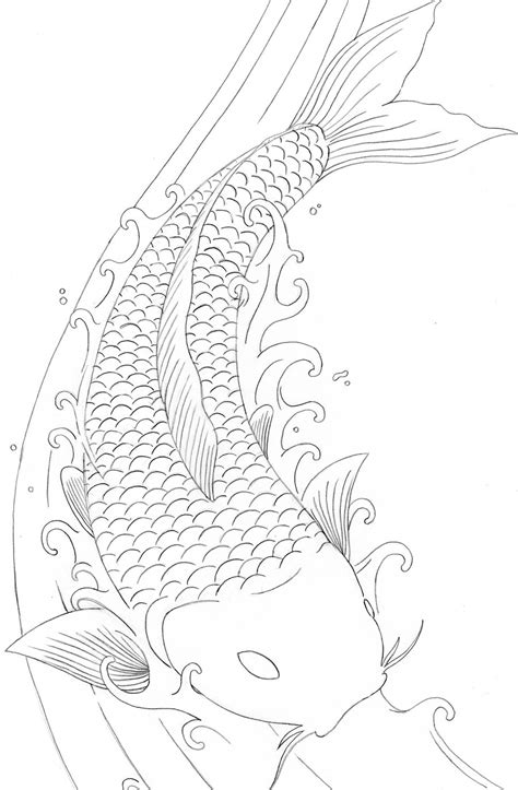 koi fish coloring sheet
