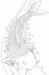 Koi Fish Coloring Pages Dragon Printable Drawing Drawings Tattoo Sheet Element Japanische Fisch Colouring Print Designs Besuchen Für Deviantart Mandala sketch template