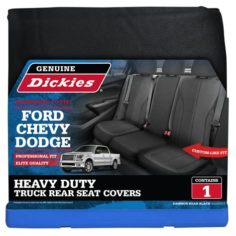 genuine dickies rear bench truck custom fit seat cover black chevy colorado gmc canyon