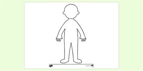 child body outline colouring page colouring sheets
