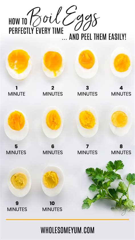 egg cooker time chart