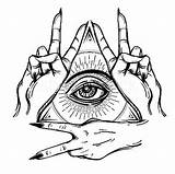 Illuminati Drawing Tattoo Drawings Cool Sketches Tattoos Choose Board Eye Photography Hand Paintingvalley Pop sketch template