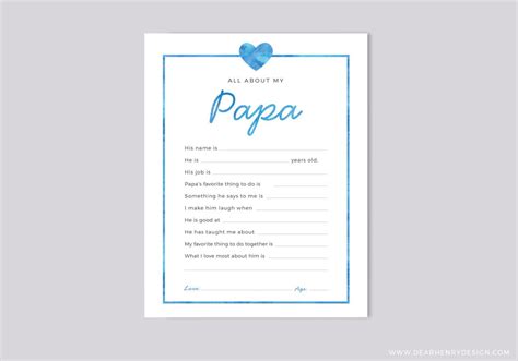 printable    papa instant  grandfather etsy