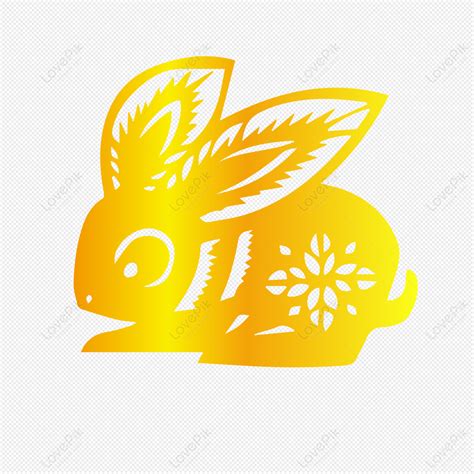 golden paper cut zodiac rabbit paper zodiac paper cut png