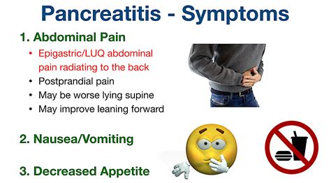 pancreatitis pain symptoms  treatment diet location