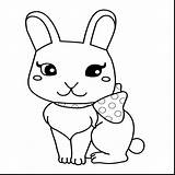 Coloring Cute Pages Rabbit Bunny Easy Drawing Girls Kids Printable Bunnies Girl Color Getdrawings Bonnie Draw Getcolorings Rabbits Great Step sketch template