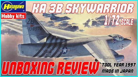 hasegawa  douglas ra  skywarrior unboxing review youtube