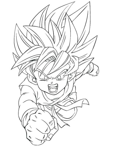 goku super saiyan coloring pages  getcoloringscom  printable