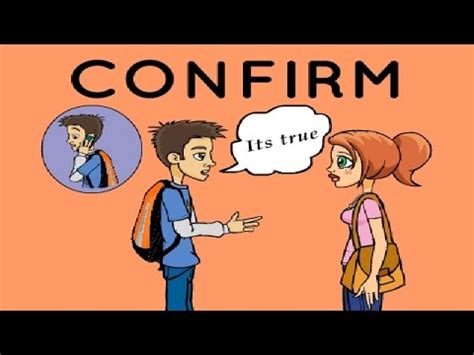 confirm meaning  youtube