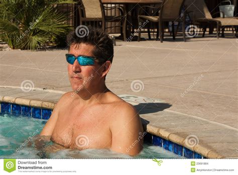 cool   hot tub stock photo image  sunglasses