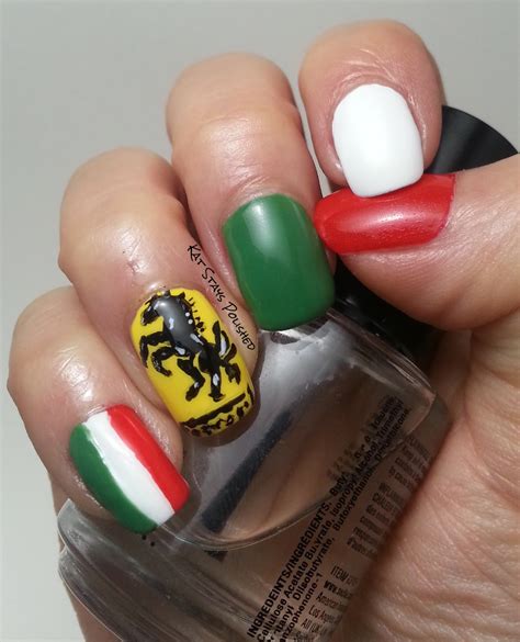 kat stays polished beauty blog with a dash of life ferrari nail art freehand