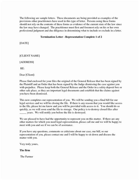 attorney client letter template unique letter termination