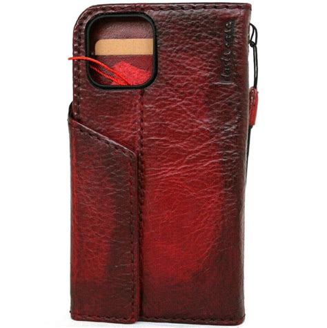 Genuine Leather Wallet Case For Apple Iphone 13 Pro Max Book Credit Ca