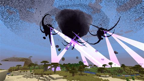 intense minecraft wither battle  action wallpaper