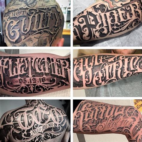 scribomania sam taylors ornate freehand lettering tattoo lettering