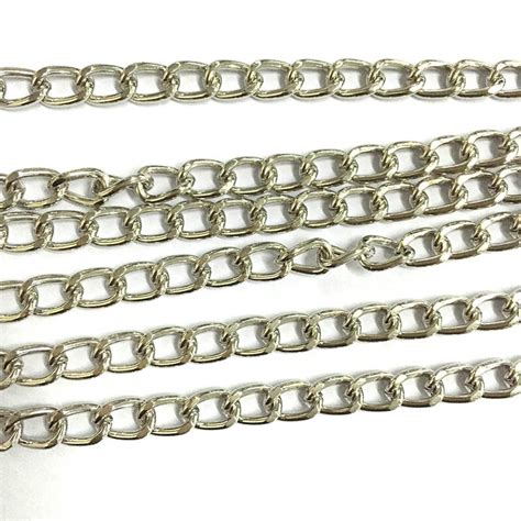small link nickel plated cable chain necklace  bag parts accessories  luggage bags