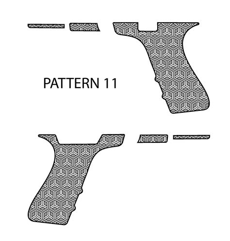laser engraving stippling template  glock  frame pattern  left