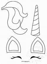 Unicornio Cuerno Cuernos Orejas Colores Headband Caballos Paletas Bonito Horns Coloringpage Gcssi Unicornios Artykuł Youngandtae sketch template