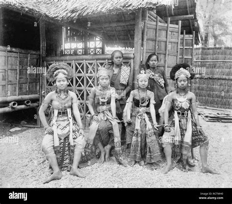 Six Javanese Women Two In Native Dress Four In Costume Full Length