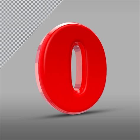 premium psd number    style color red